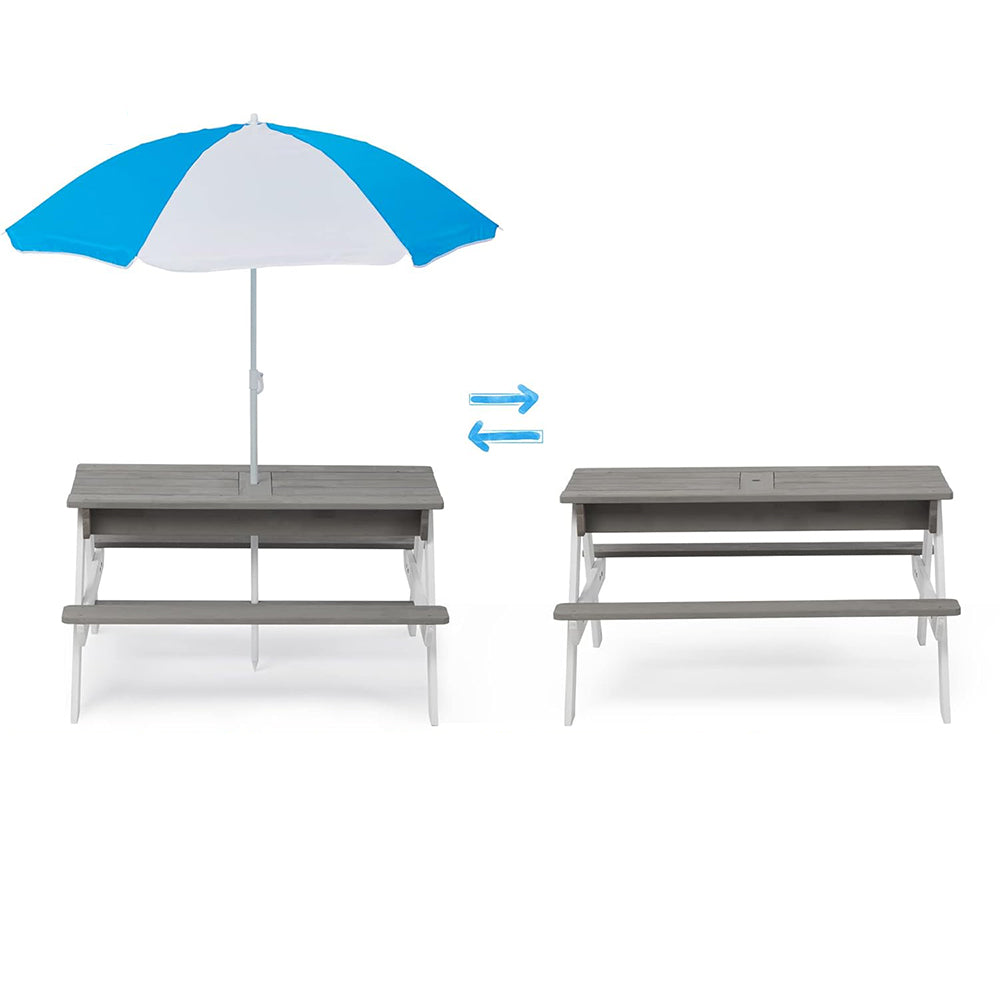 3 az 1-ben gyerek piknikasztal napernyővel