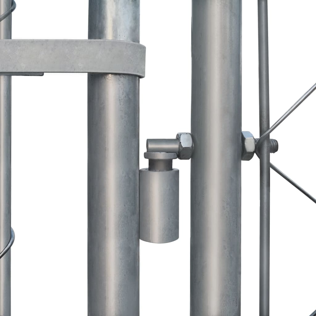 NNEVL Outdoor Dog Kennel Galvanised Steel 4x4x1 m-3