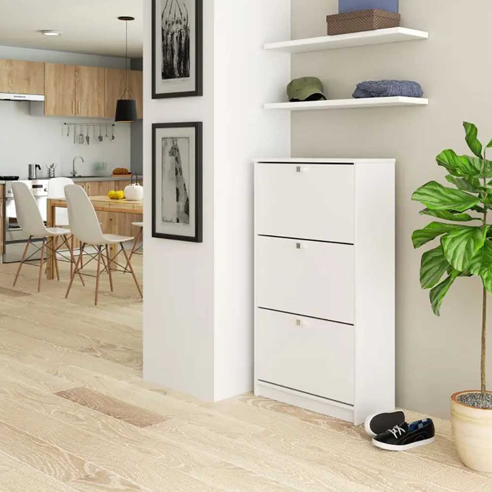3 részes cipősszekrény, fehér